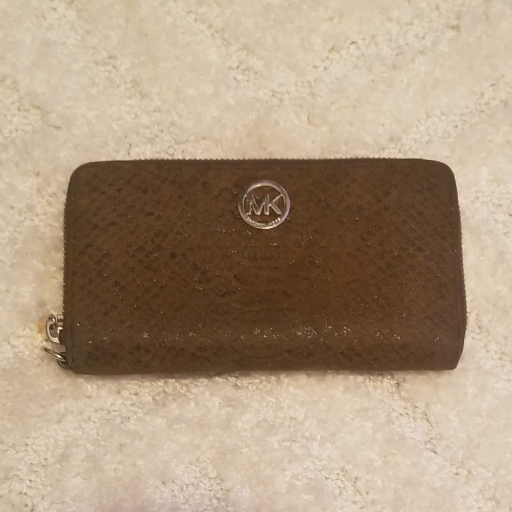 Michael Kors Snakeskin Zip Wallet